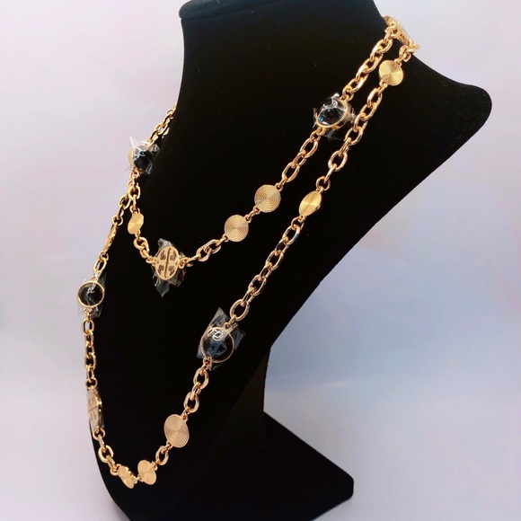 LAST ONE Tory burch Black Gold 2way Necklace - Picture 6 of 8